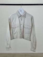 Load image into Gallery viewer, CWBY-LACED CROPPED WESERN SHIRT
