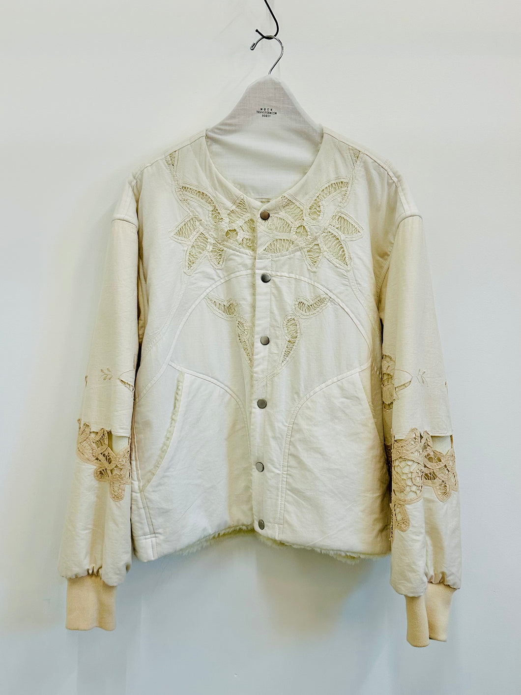 CROCHETED SHERPA-LINED JACKET